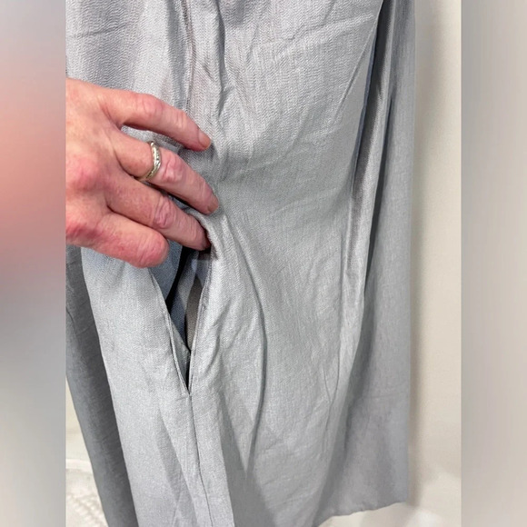 DOE & RAE Light blue Sleeveless embroidered top shift‎ dress size L. - Picture 4 of 14